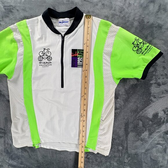 Vintage InSport Cycling Jersey Mens L Dave Scott McCully Hawaii Neon Race Shirt - Picture 10 of 10